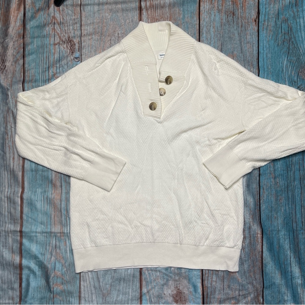 Tommy John Women's Sweater Lounge Henley - Picture 1 of 9